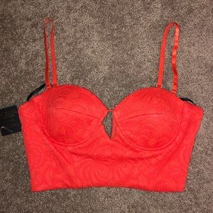 BEBE. Crochet Crop Top